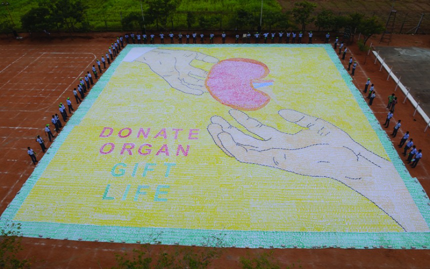 Largest Footprint Painting Made by a Team