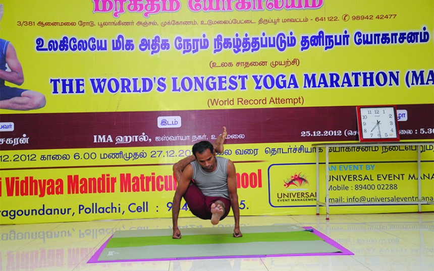 Longest Yoga Marathon by an Individual