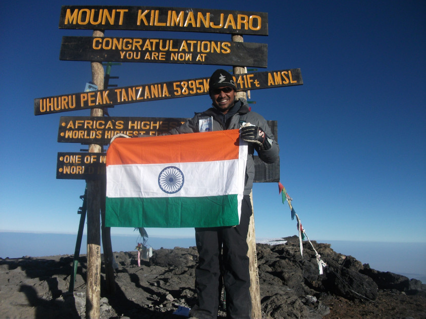 Playing Indian National Anthem on top of Africa Continent- Mount Kilimanjaro